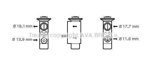 AVA QUALITY COOLING Расширительный клапан, кондиционер BW1238